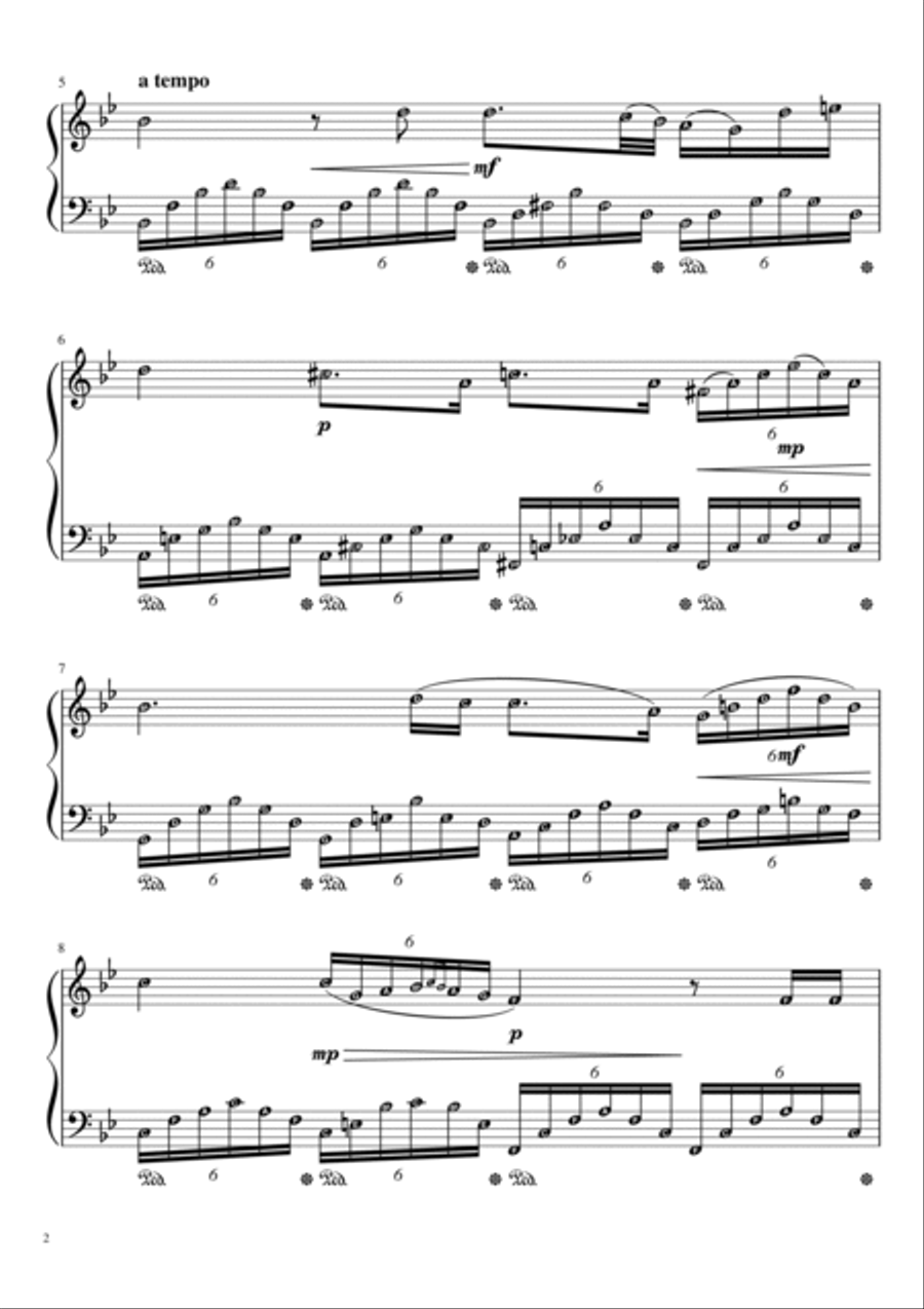 AVE MARIA (Schubert) with note names Piano Solo scores gallery preview page 2