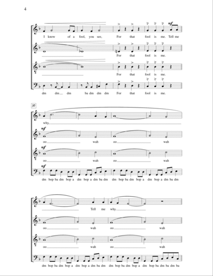 Why Do Fools Fall in Love? 4-Part scores gallery preview page 4