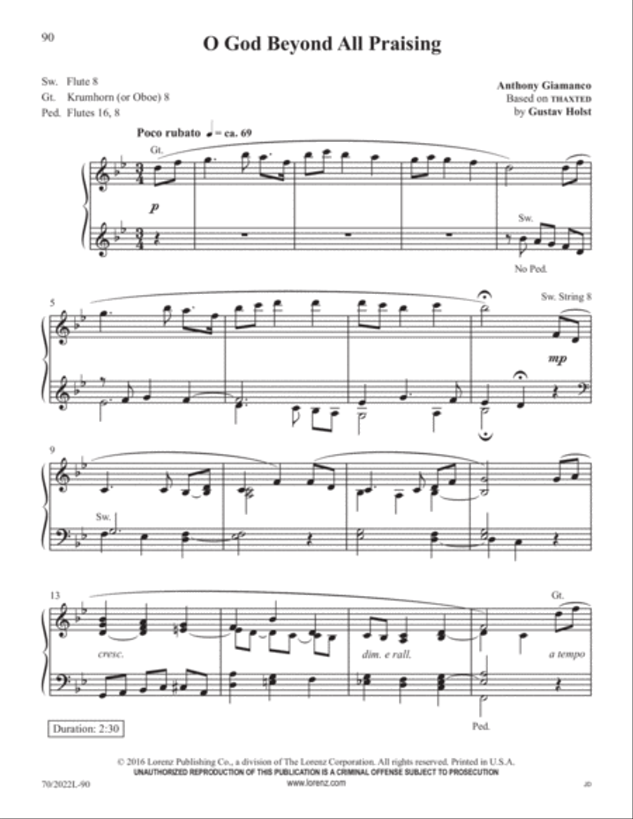 Easy Organ Library, Vol. 61 Organ Solo scores gallery preview page 33