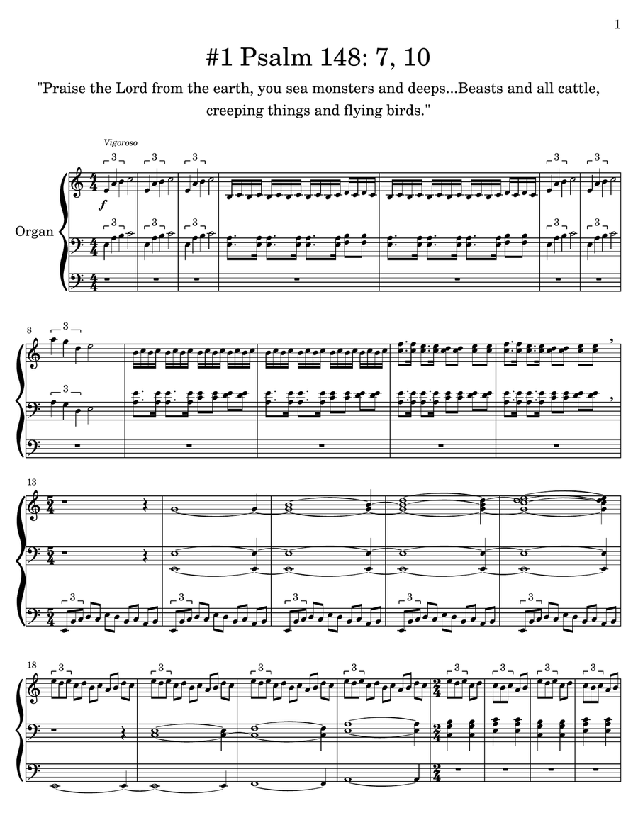 Canticle of the Animals - A Cento Organ Solo scores gallery preview page 3