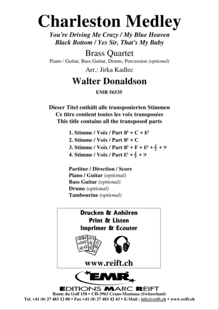 Charleston Medley Brass Quartet scores gallery preview page 2