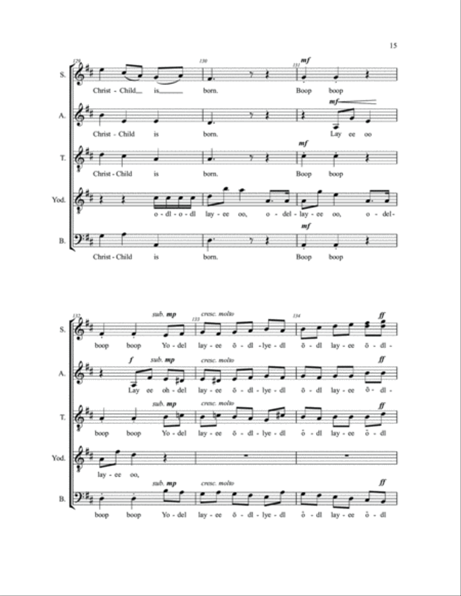 Yodel Carol Yodel Carol 4-Part scores gallery preview page 14