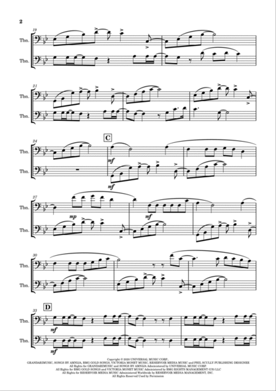Positions Positions Trombone Duet scores gallery preview page 3