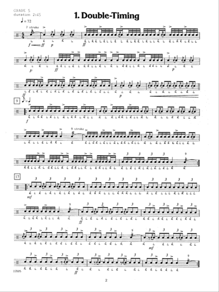 Advanced Solos For Snare Drum Snare Drum scores gallery preview page 2