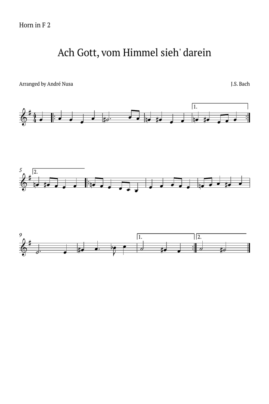 Ach Gott, vom Himmel sieh' darein Brass Trio scores gallery preview page 3