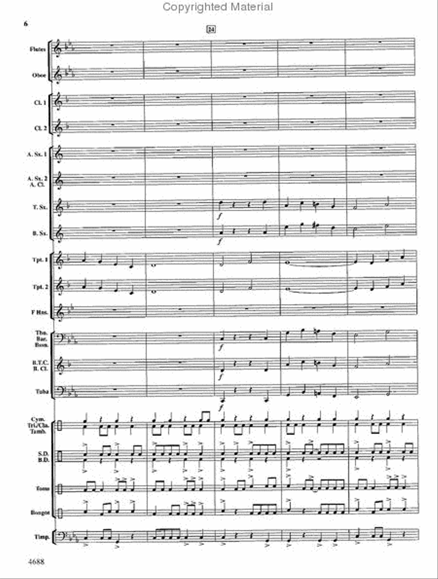 Tribal Drums Tribal Drums Concert Band scores gallery preview page 6