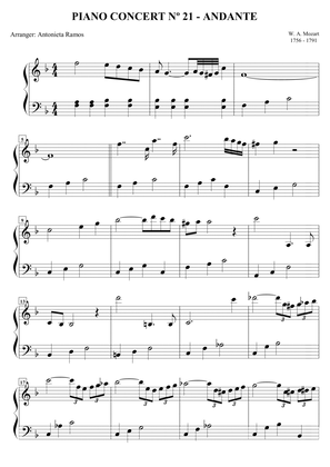 Andante From Piano Concerto No. 21 In C Major K467
