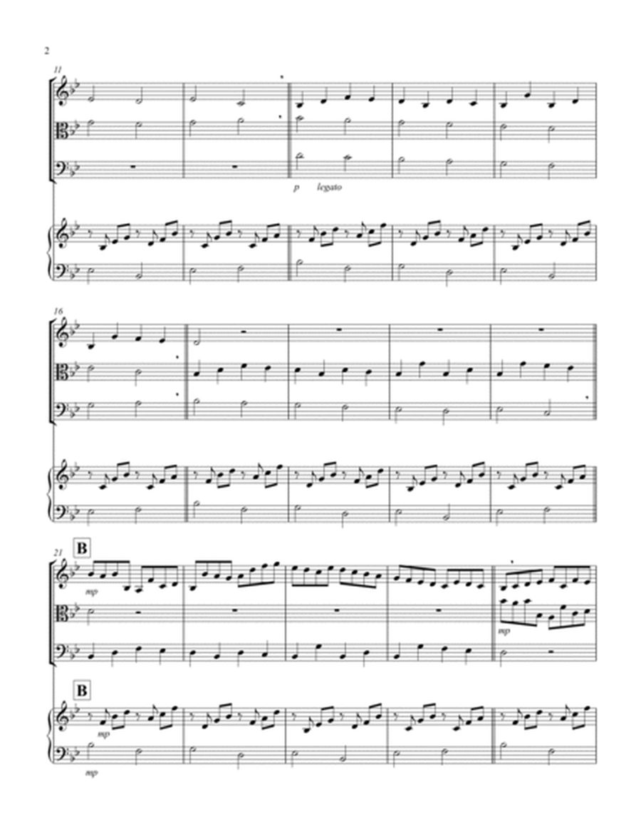 Canon (Pachelbel) (Bb) (String Trio - 1 Violin, 1 Viola, 1 Bass), Keyboard)