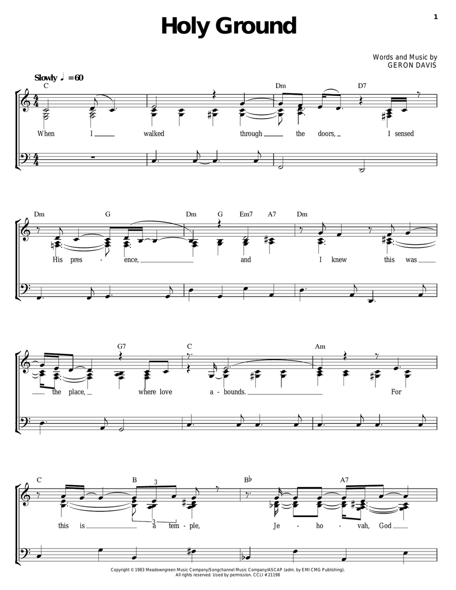 Holy Ground Acoustic Guitar scores gallery preview page 1