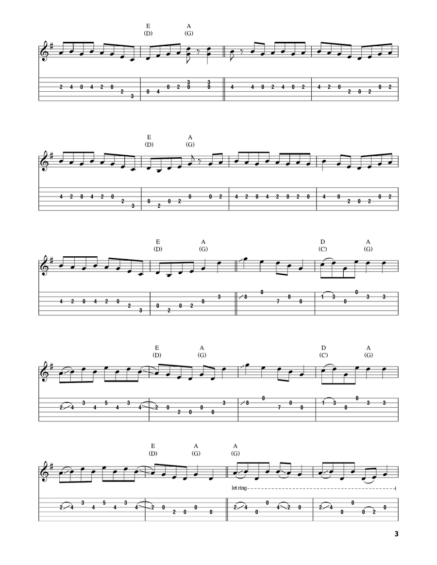 Cripple Creek Acoustic Guitar scores gallery preview page 3
