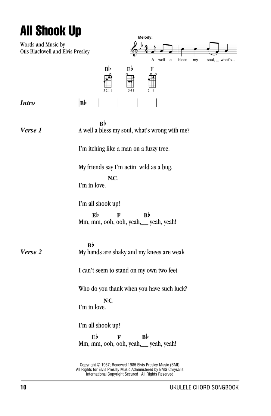 All Shook Up Ukulele scores gallery preview page 1