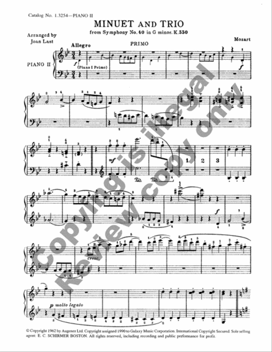 Minuet & Trio (from Symphony No. 40) Piano scores gallery preview page 4