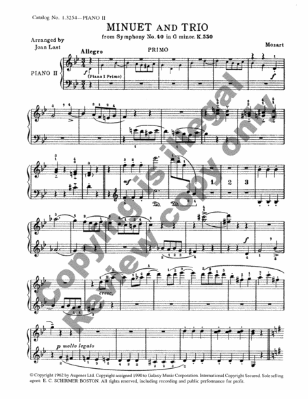 Minuet & Trio (from Symphony No. 40)