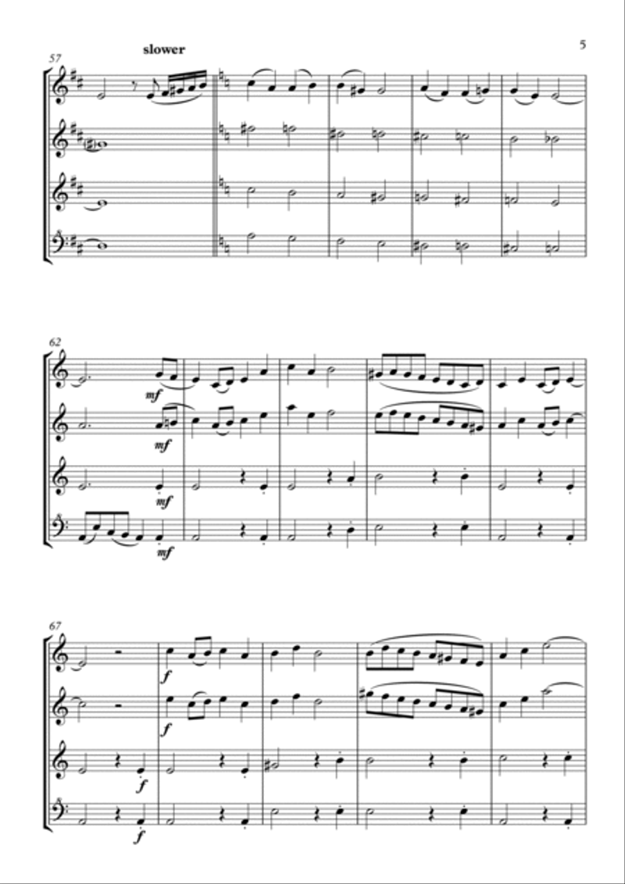 Presto for Recorder Quartet Chamber Music scores gallery preview page 5