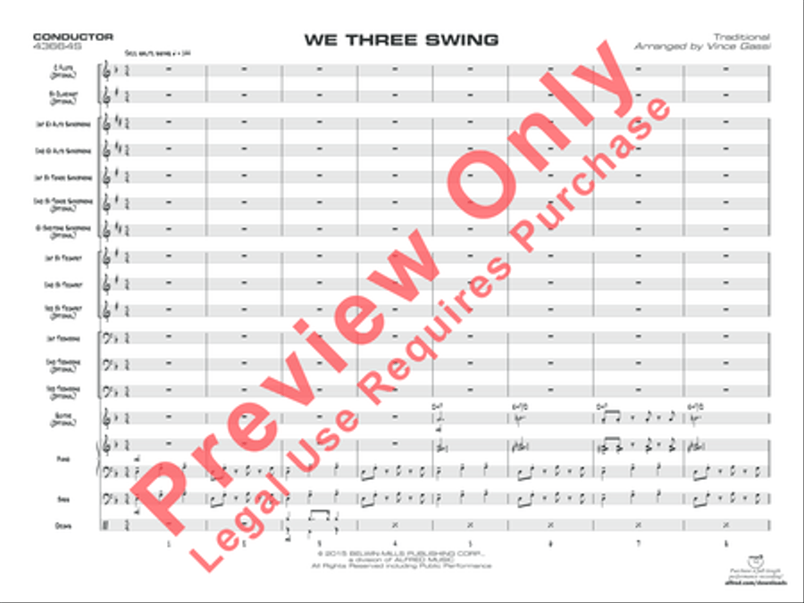 We Three Swing Jazz Ensemble scores gallery preview page 2