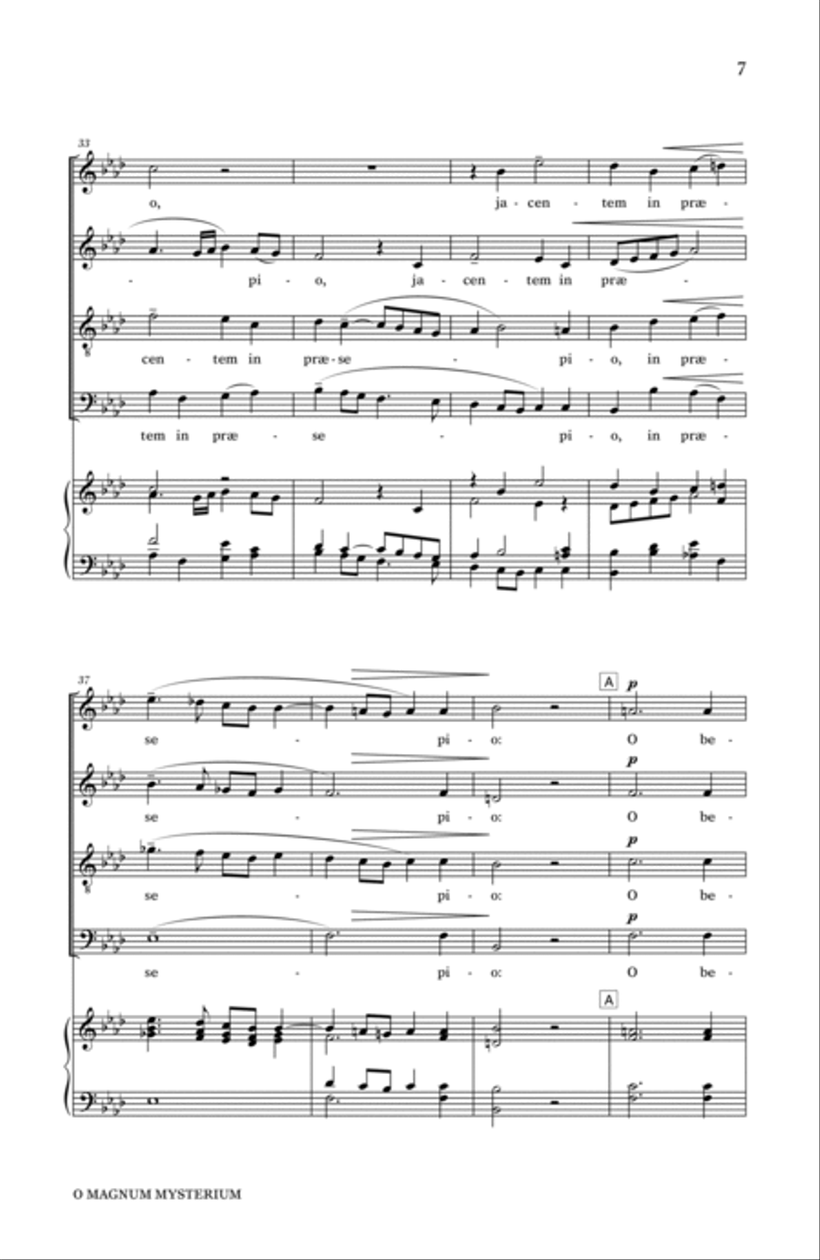 O Magnum Mysterium (ed. Alice Parker and Robert Shaw) 4-Part scores gallery preview page 5