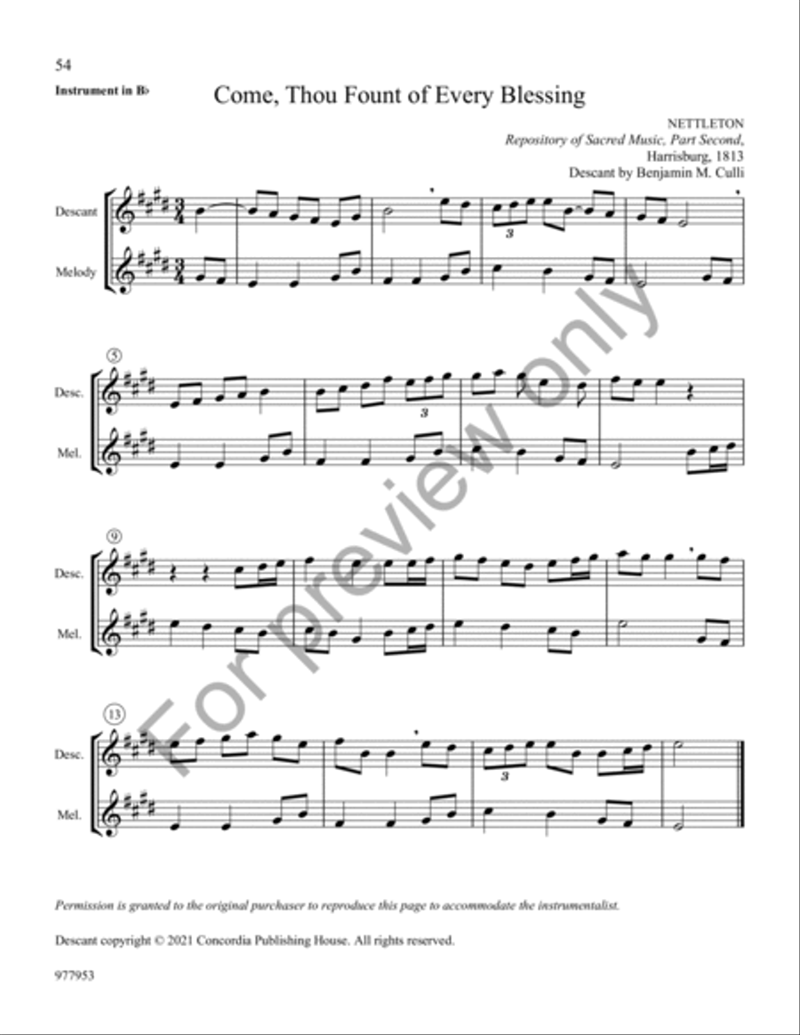 Hymn Descants, Set 3 Hymn Descants, Set 3 C Instrument scores gallery preview page 6
