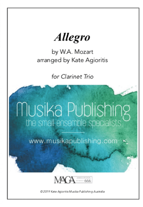 Book cover for Allegro - for Clarinet Trio