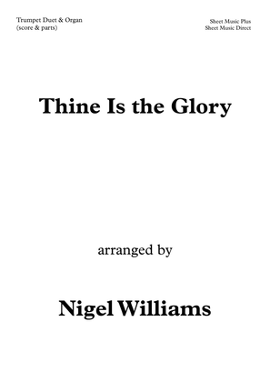 Book cover for Thine Is the Glory, for Trumpet Duet and Organ
