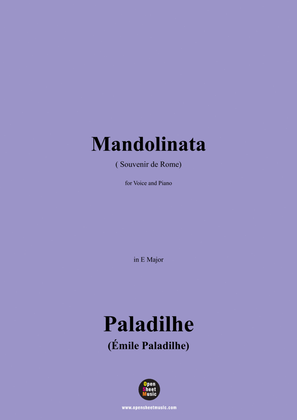 Paladilhe-Mandolinata( Souvenir de Rome),in E Major