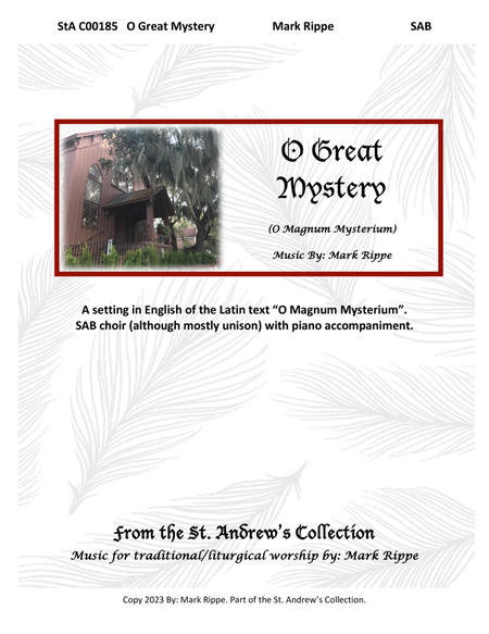 O Great Mystery (O Magnum Mysterium) StA C00185 image number null