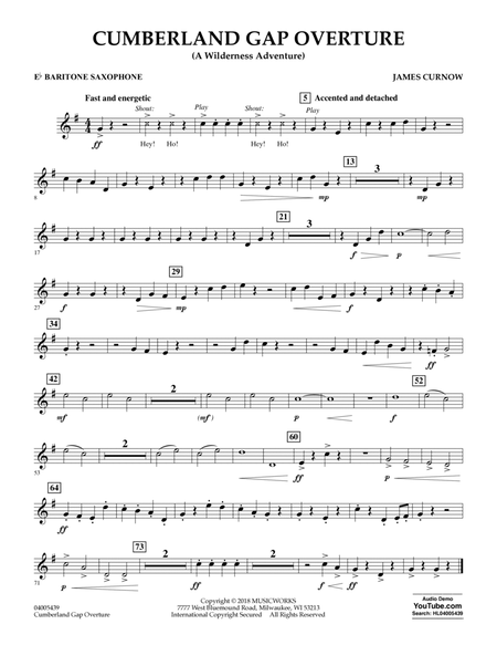 Cumberland Gap Overture (A Wilderness Adventure) - Eb Baritone Saxophone
