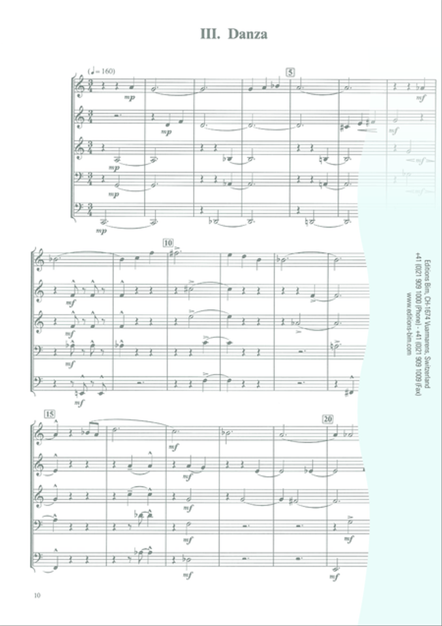 Suite para Quinteto Brass Quintet scores gallery preview page 6
