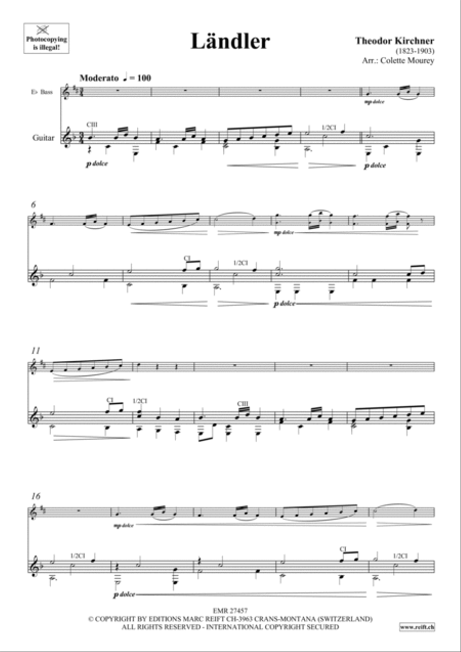 Landler Landler Guitar scores gallery preview page 3