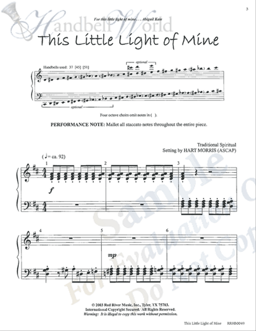 This Little Light Of Mine 5-Octaves scores gallery preview page 6