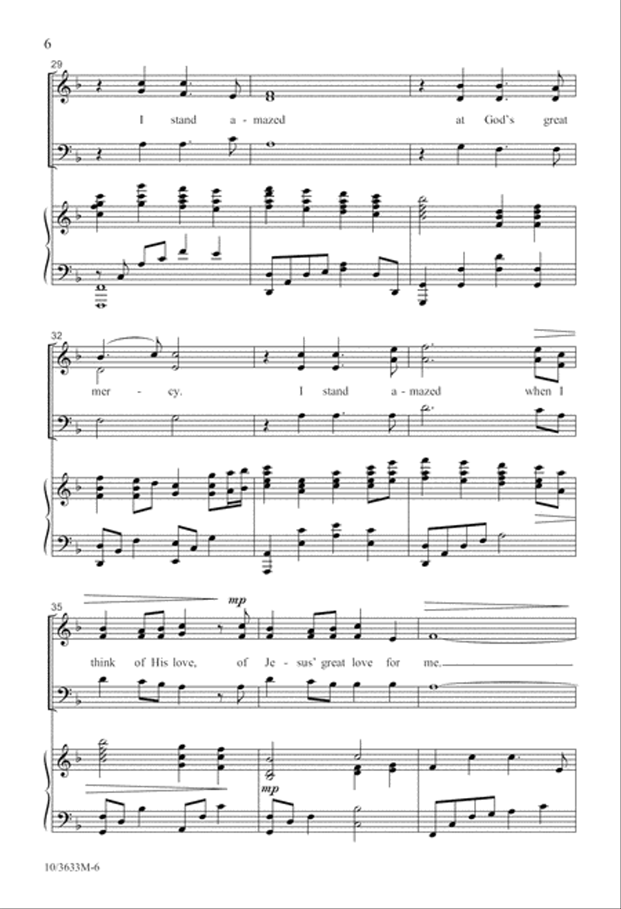 I Stand Amazed 3-Part scores gallery preview page 6