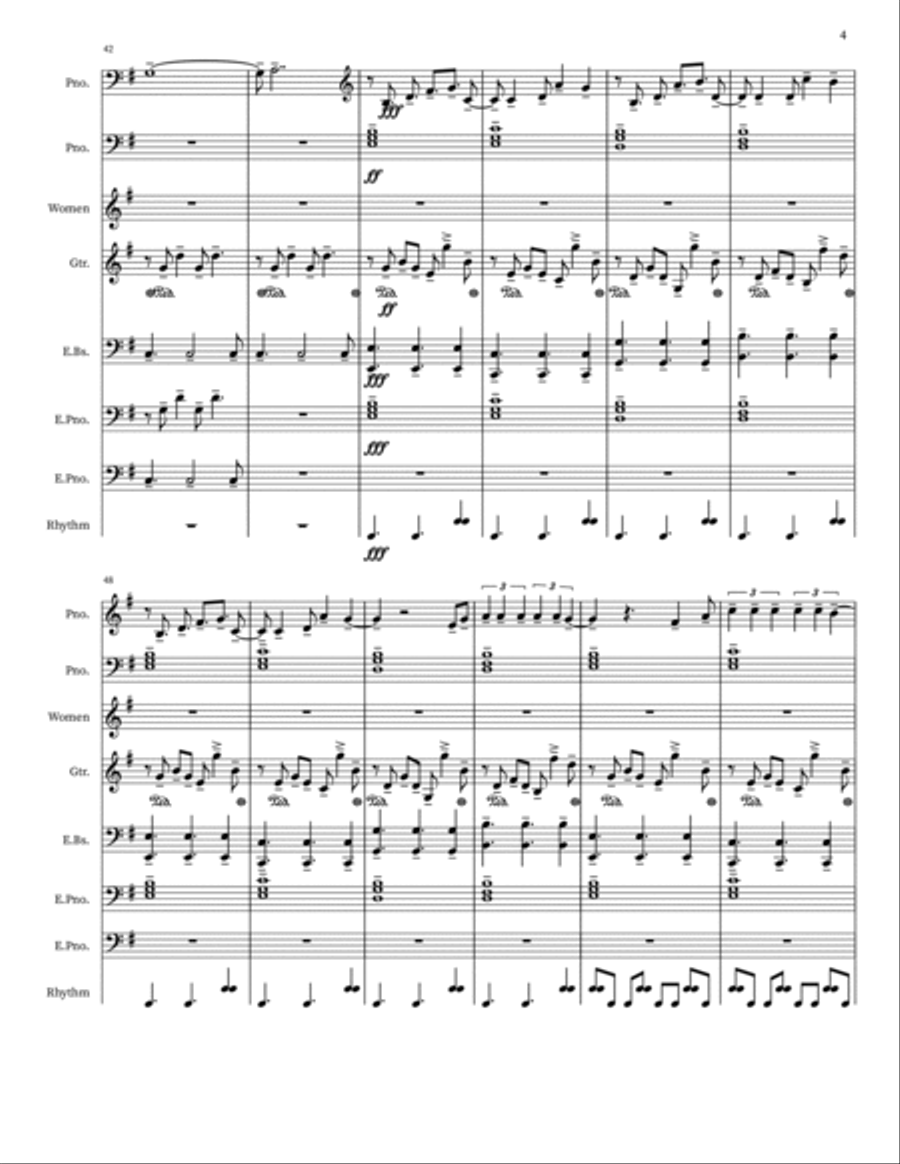 Empty Piano, Vocal, Guitar scores gallery preview page 4