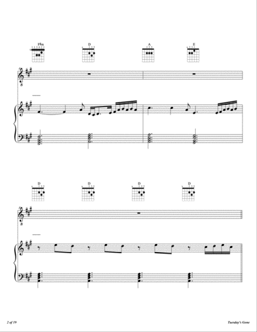 Tuesday's Gone Voice scores gallery preview page 3