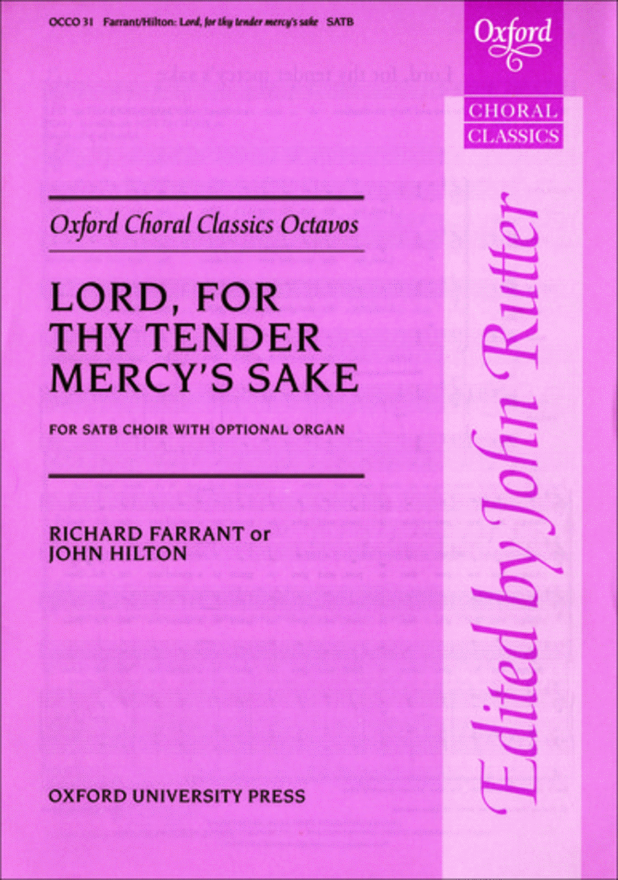 Lord, for thy tender mercy