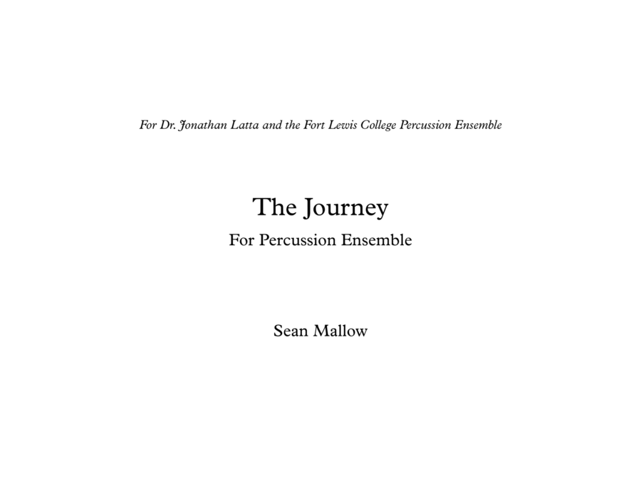The Journey For Percussion Ensemble image number null