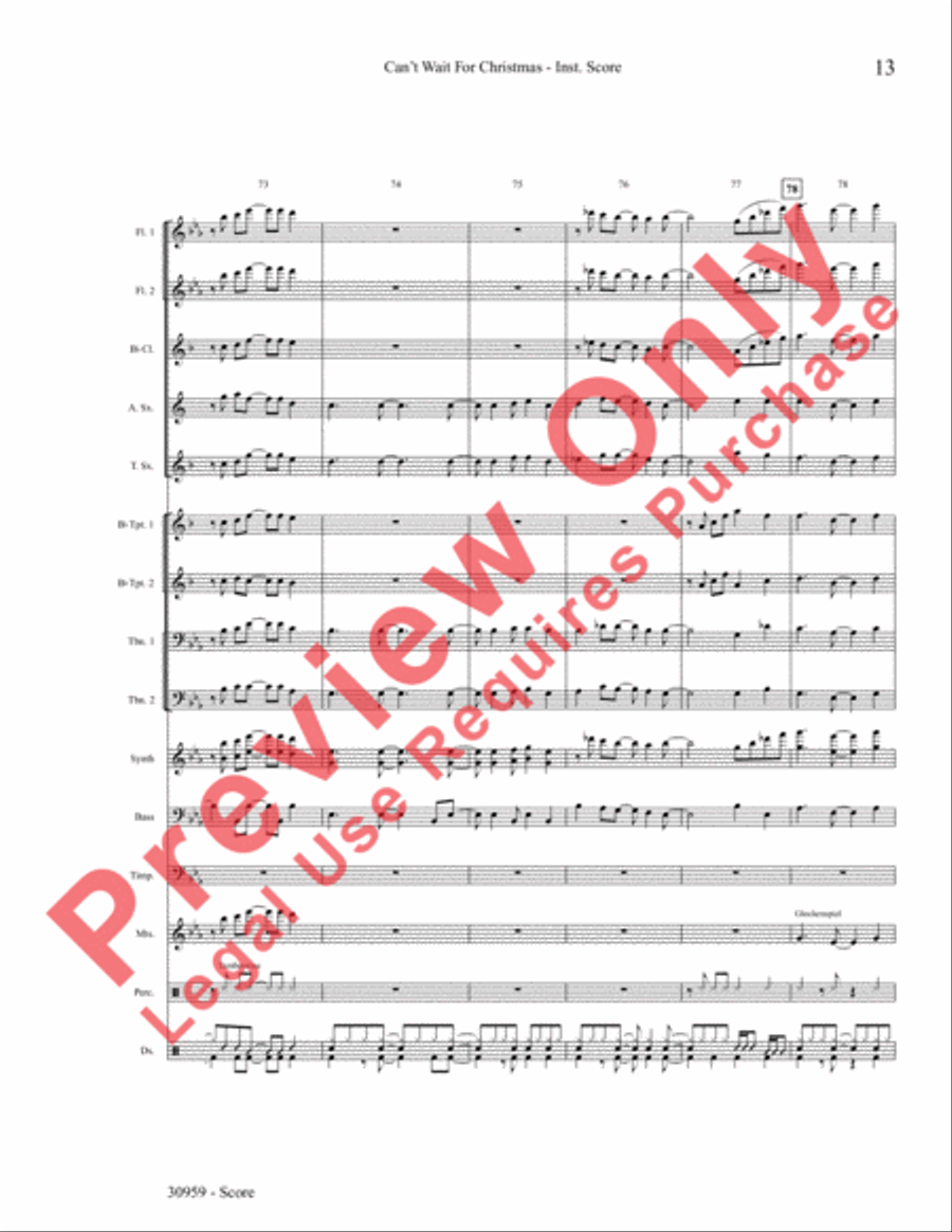 Can't Wait for Christmas Choir scores gallery preview page 14