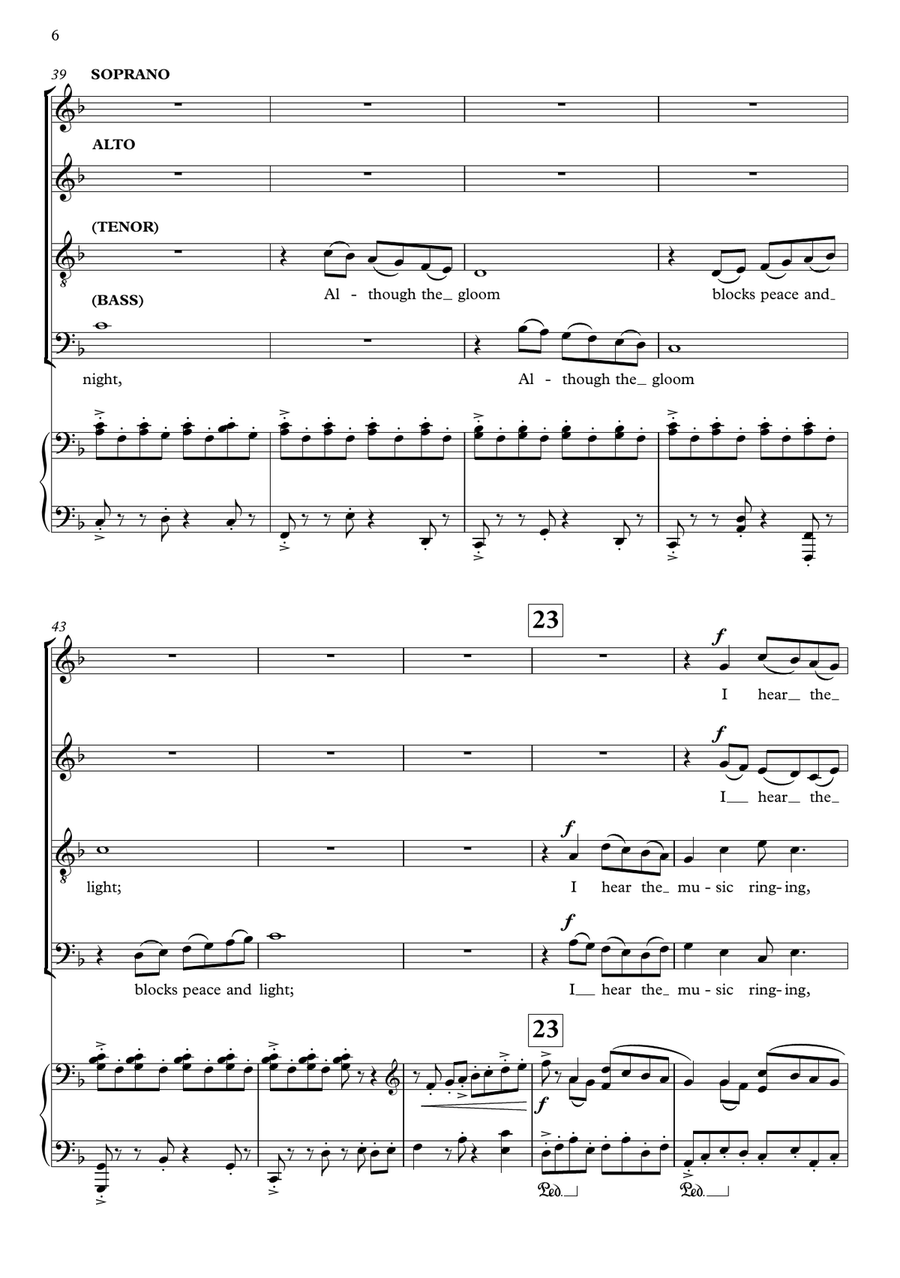 My life flows on (SATB and piano) 4-Part scores gallery preview page 6