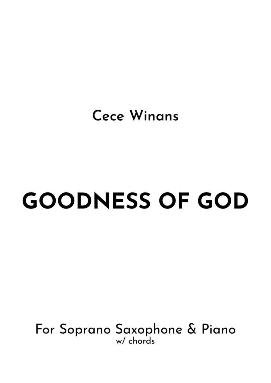 Goodness Of God Soprano Saxophone scores gallery preview page 1