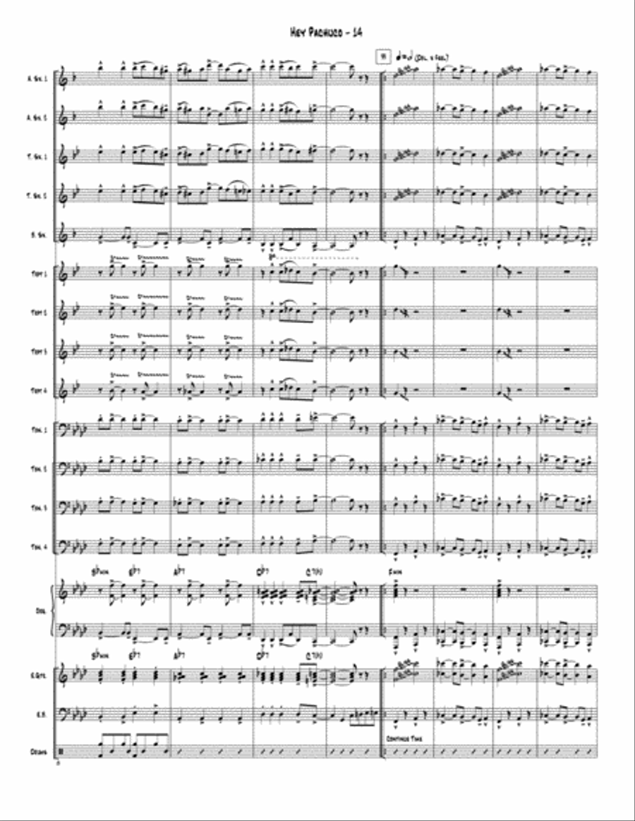 Hey Pachuco Jazz Ensemble scores gallery preview page 15