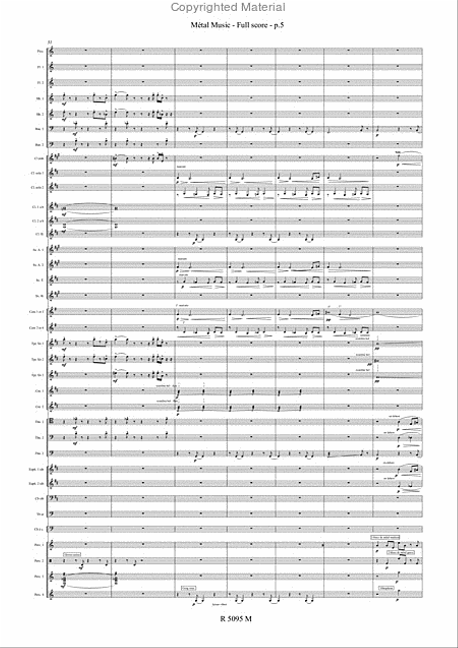 Metal Music Metal Music Concert Band scores gallery preview page 6