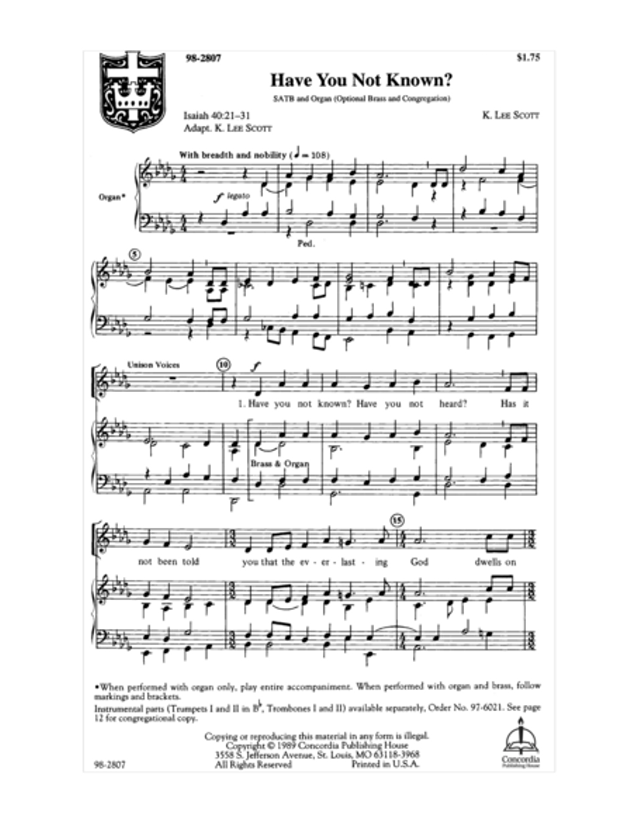 Have You Not Known Have You Not Known 4-Part scores gallery preview page 2