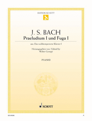 Book cover for Prelude I and Fugue I C major, BWV 846