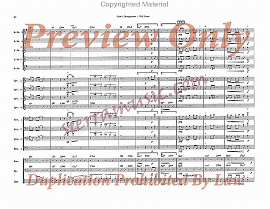 Slide's Derangement Big Band scores gallery preview page 23