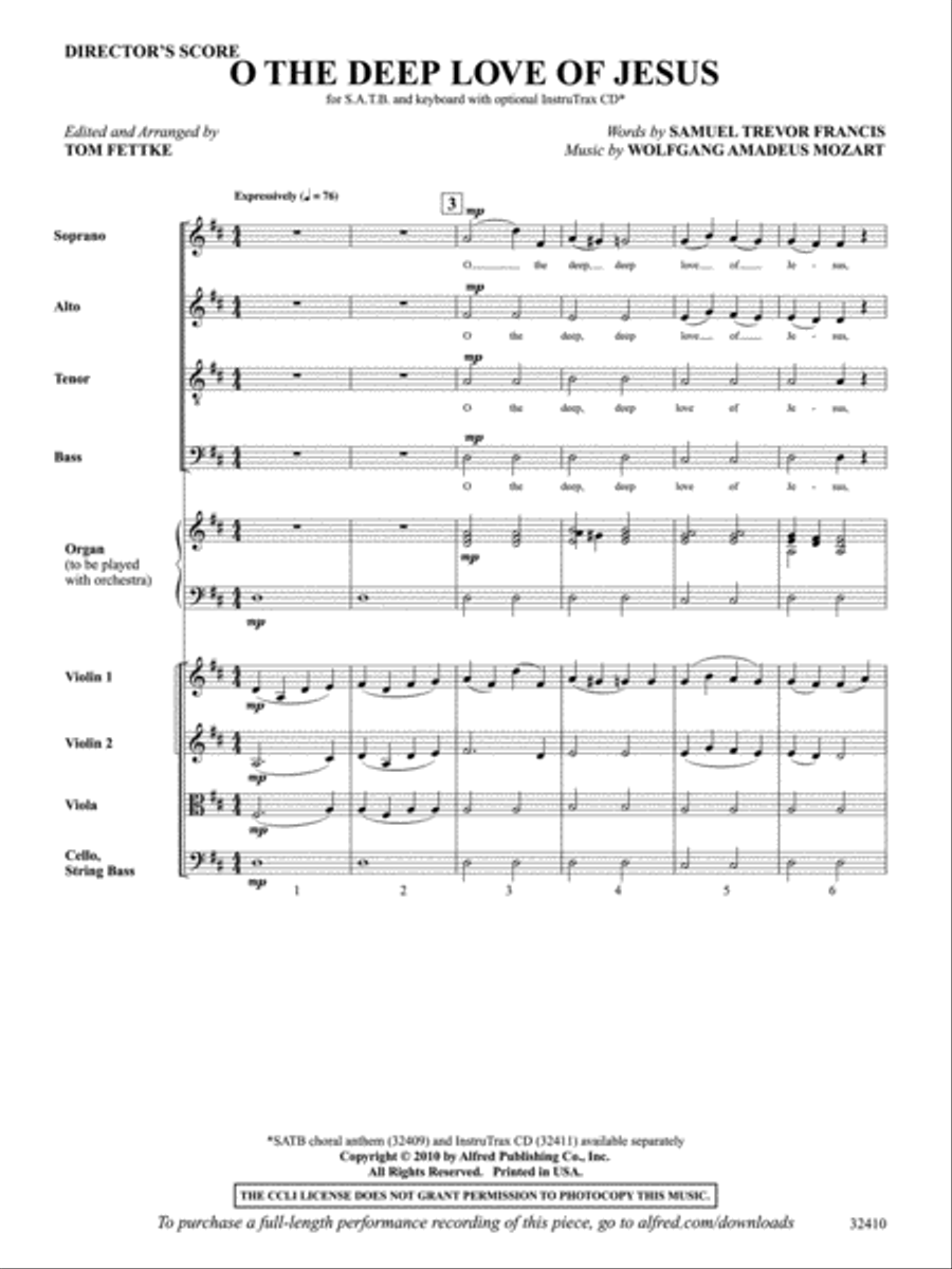 O the Deep Love of Jesus O the Deep Love of Jesus Choir scores gallery preview page 2