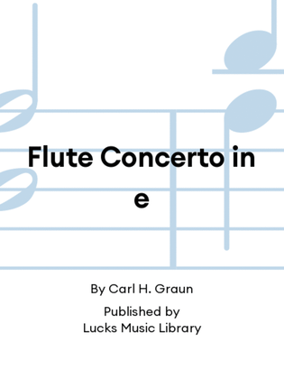 Book cover for Flute Concerto in e