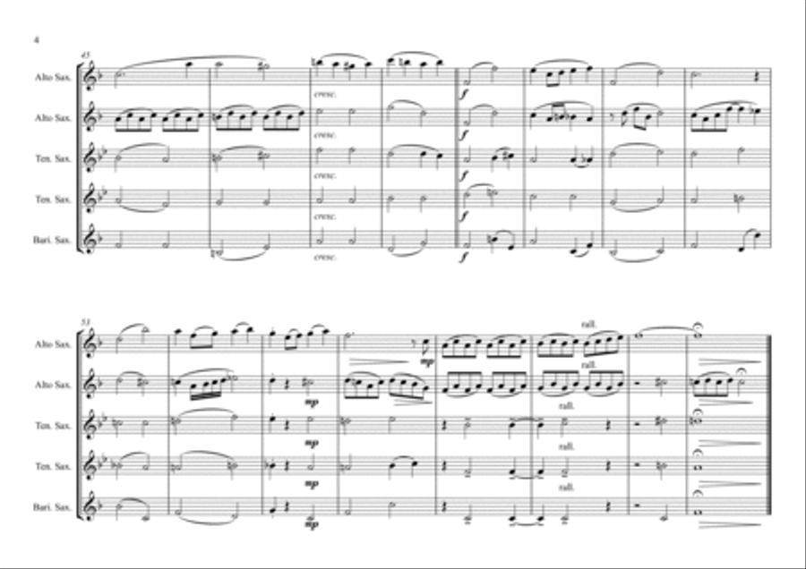 Over The Rainbow Over The Rainbow Saxophone Quintet scores gallery preview page 4