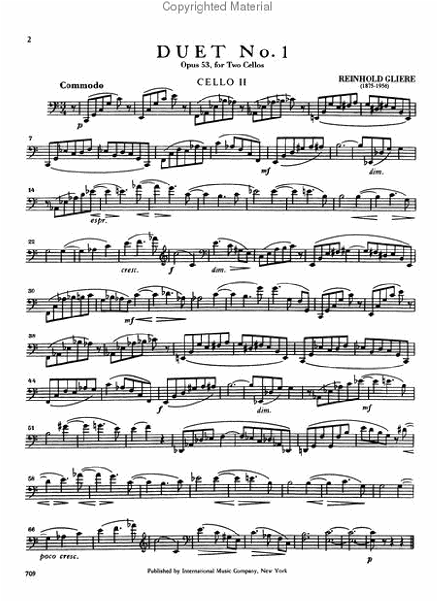Ten Duets, Opus 53: Volume I Cello scores gallery preview page 2