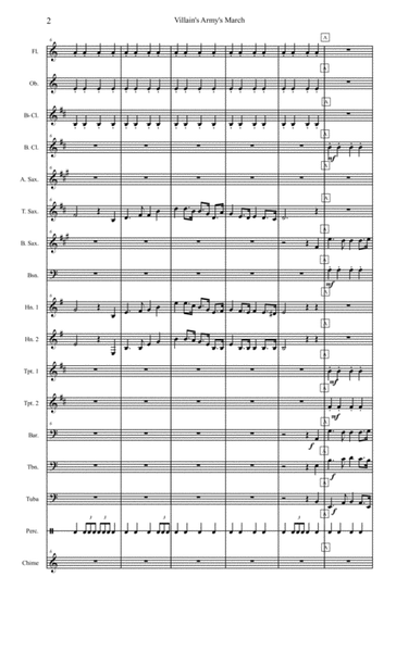 Villain's Army's March for Concert Band - Score & Parts image number null