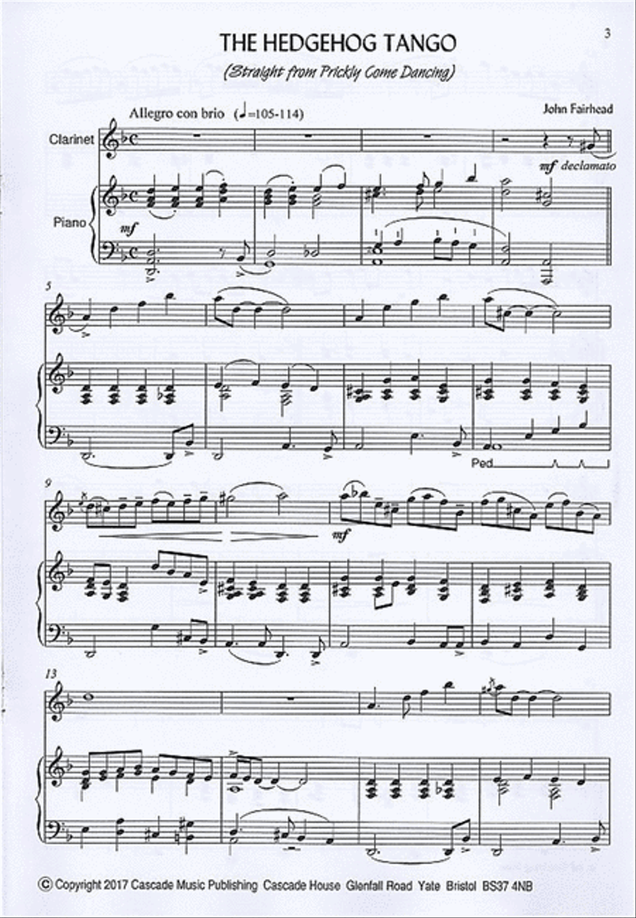 The Hedgehog Tango The Hedgehog Tango Clarinet Solo scores gallery preview page 2