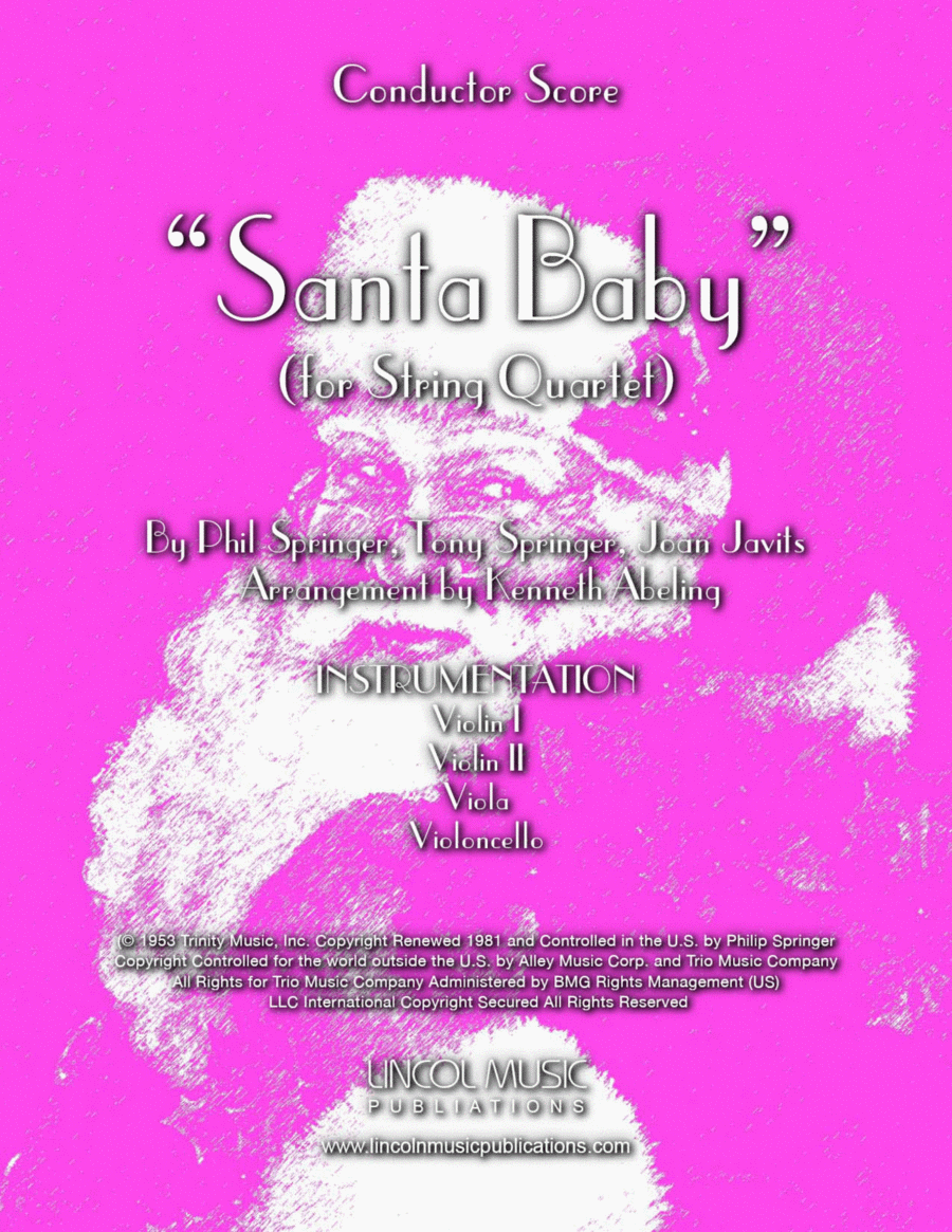 Santa Baby String Quartet scores gallery preview page 1
