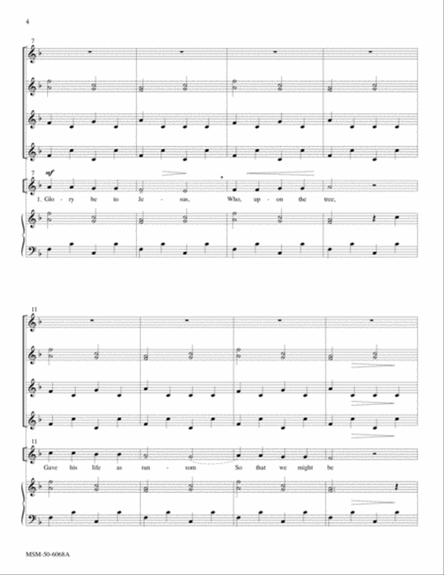 Glory Be to Jesus (Downloadable Full Score and Instrumental Parts) Choir scores gallery preview page 3